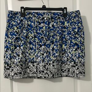 Slazenger Blue and Black Patterned Golf Skort